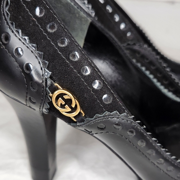 Black Gucci Brogue pumps - Picture 10 of 13